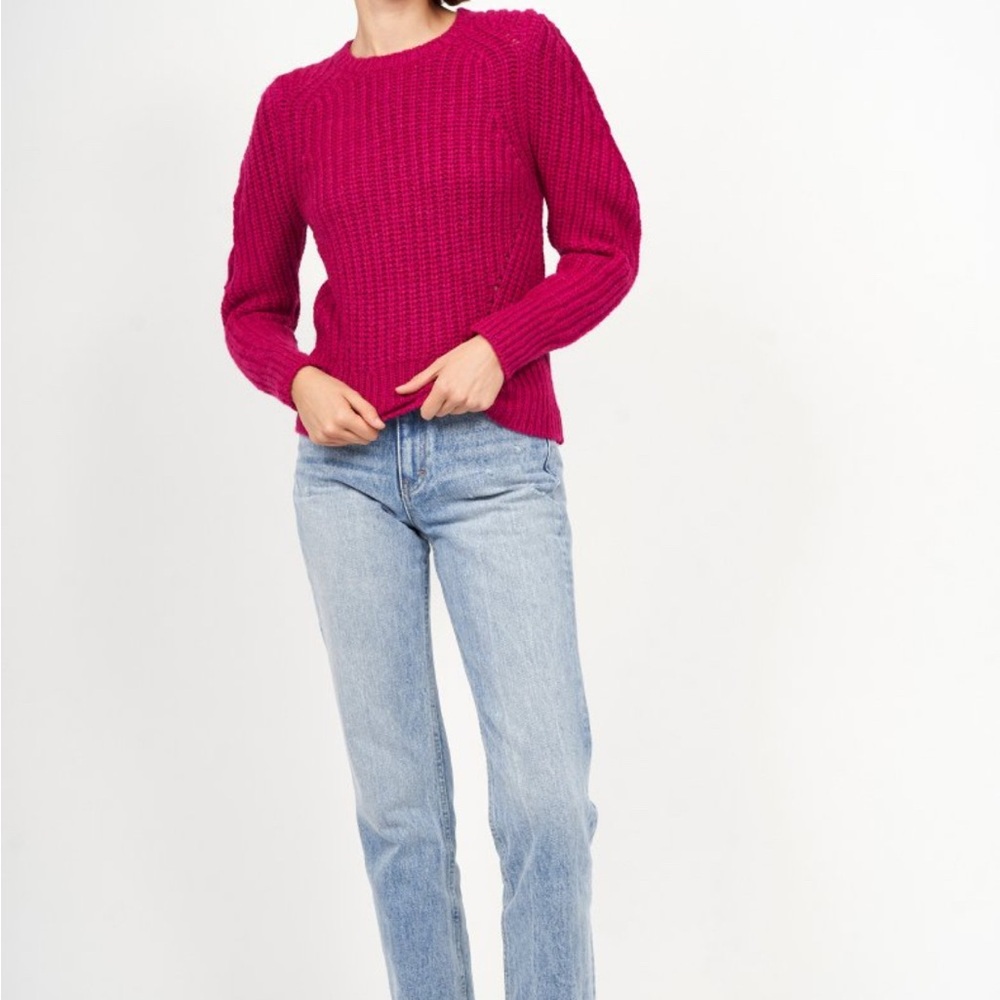 NWT JOIE pink crew neck sweater size M